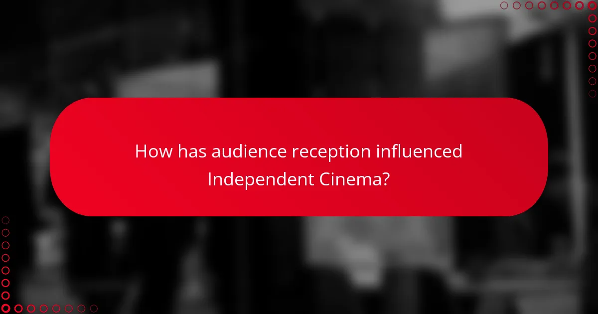 How has audience reception influenced Independent Cinema?