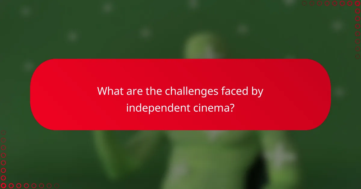 What are the challenges faced by independent cinema?