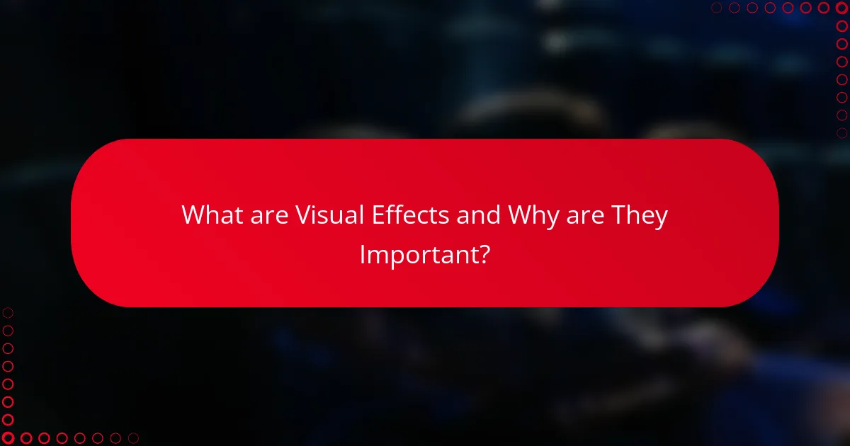 What are Visual Effects and Why are They Important?